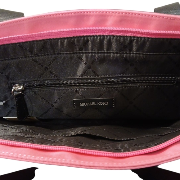 Michael Kors - NWT, Hot Pink Polly Bag, 2 Zippered Pockets, 1 Open Pocket, - Picture 2 of 15